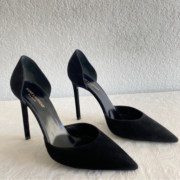 Saint Laurent Suede Pump, Black - Picture 2 of 11